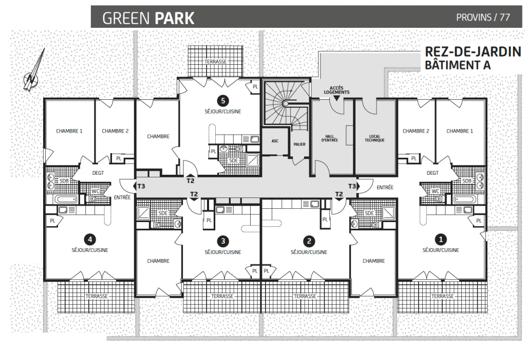 Résidence Green Park ,plan rez de jardin, batiment A, Provins, 77 , appartement neuf , Paris
