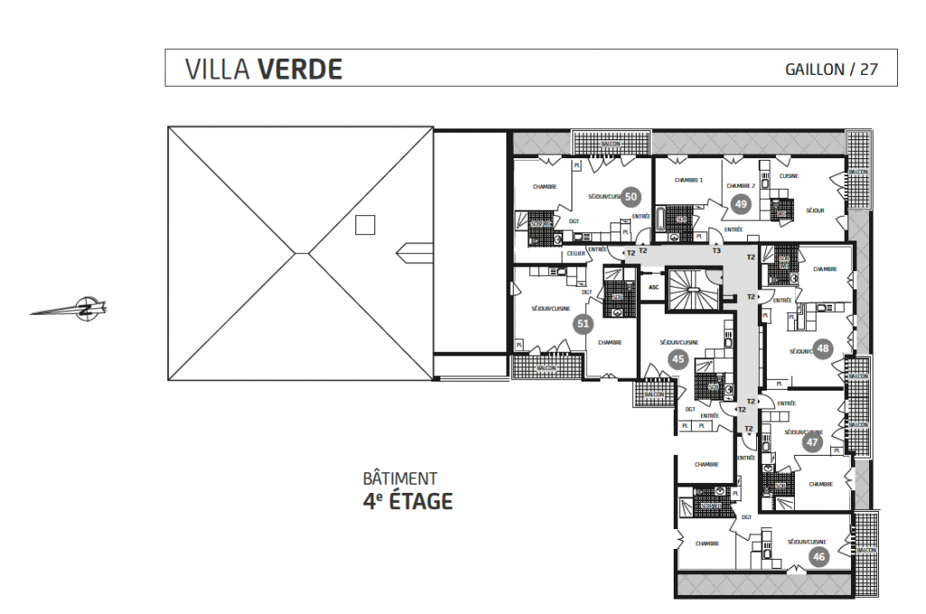 Villa verde, 4° étage, Gallion, evreux , rouen, paris vendome patrimoine