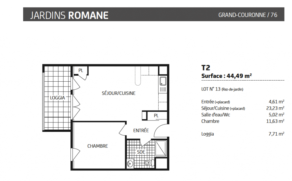 Lot N°13, résidence Jardins Romane,Loi Pinel Grand Couronne, Rouen, Paris Vendome Patrimoine