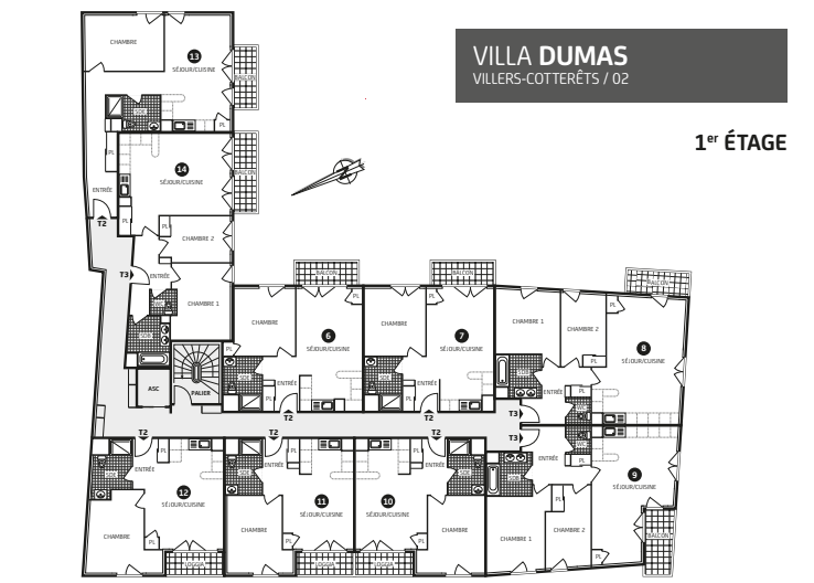1er etage - villa duma