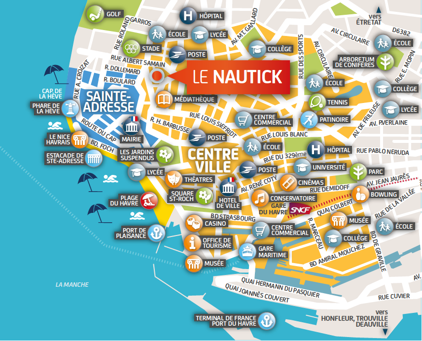 Plan de situation résidence nautick, le Havre, batiment c, loi pinel, paris vendome patrimoine